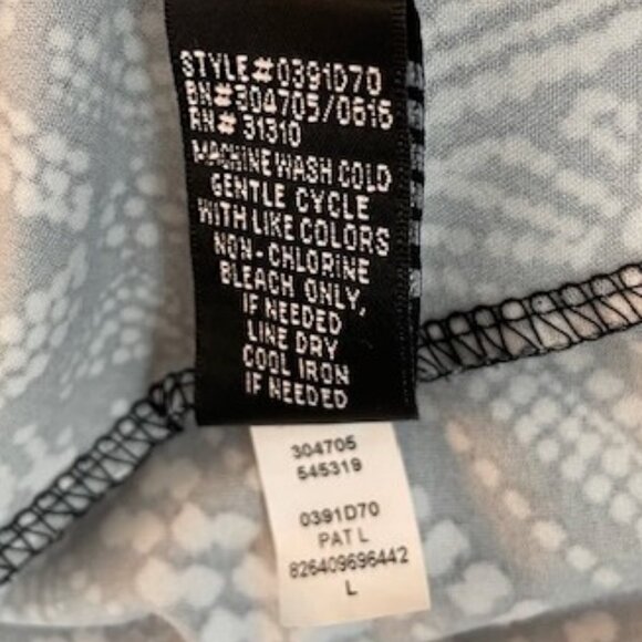 AB Studio Black & White Swing Dress with Side Pockets and 3/4 Sleeves - Picture 6 of 6